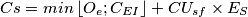 Cs=min\left \lfloor O_{e};C_{EI} \right \rfloor+CU_{sf}\times E_{S}