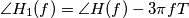 \angle H_{1}(f)=\angle H(f)-3\pi fT \angle H_{1}(f)=\angle H(f)-3\pi fT