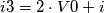 i3=2\cdot V0+i i3=2\cdot V0+i