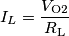 I_L = {V_\text{O2} \over R_\text{L}}}