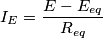 I_{E}=\frac{E-E_{eq}}{R_{eq}}