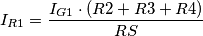 I_{R1} = \frac{ I_{G1} \cdot (R2+R3+R4)}{RS}