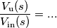 \frac{V_\text{u}(s)}{V_\text{in}(s)}=...