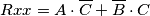 Rxx=A \cdot \overline{C}+\overline{B} \cdot C Rxx=A \cdot \overline{C}+\overline{B} \cdot C