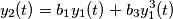 y_2(t)=b_1y_1(t)+b_3y_1^3(t) y_2(t)=b_1y_1(t)+b_3y_1^3(t)