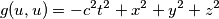 g(u, u) = -c^2 t^2 + x^2 + y^2 + z^2 g(u, u) = -c^2 t^2 + x^2 + y^2 + z^2
