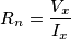R_n=\frac{V_x}{I_x}