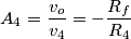 A_4=\frac{v_o}{v_4}=-\frac{R_f}{R_4}