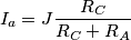 I_a=J\frac{R_C}{R_C+R_A}