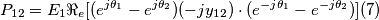 P_{12}=E_1{\Re}_e[( e^{j{\theta _1}}-e^{j{\theta _2}}){(-jy_{12})\cdot( e^{-j{\theta _1}}- e^{-j{\theta _2}})}] (7)