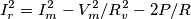 I_r^2 = I_m^2 - V_m^2 / R_v^2 - 2 P / R