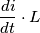 \frac{di}{dt}\cdot L
