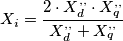 X_i = \frac{2 \cdot X_d^{,,} \cdot X_q^{,,}}{X_d^{,,} + X_q^{,,}}