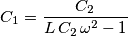 C_1=\frac{C_2}{L\,C_2\,\omega^2-1}
