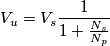 V_u=V_s\frac{1}{1+\frac{N_s}{N_p}}