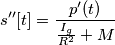 s''[t]=\frac{p'(t)}{\frac{I_g}{R^2}+M}