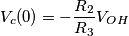 V_c(0)=-\frac{R_2}{R_3}V_{OH}