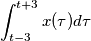 \int_{t-3}^{t+3}x(\tau) d\tau