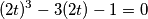 (2t)^3-3(2t)-1=0 (2t)^3-3(2t)-1=0