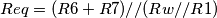 Req= (R6+R7)//(Rw//R1)