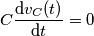 C\frac{\mathrm{d}v_C(t)}{\mathrm{d} t} = 0
