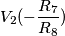 V_2 (-\frac{R_7}{R_8})