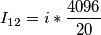 #I_{12} = i*\frac{4096}{20}