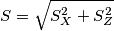 S=\sqrt{S_X^2+S_Z^2}