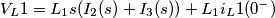 V_L1=L_1s(I_2(s)+I_3(s)) + L_1i_L1(0^-)