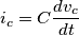i_c=C\frac{dv_c}{dt}