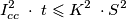 I_{cc}^{2}\; \cdot \; t\leqslant K^2\; \cdot S^2
