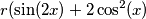 r(\sin (2x)+2 \cos ^2 (x)