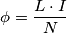\phi = {L \cdot I \over N}