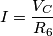 I=\frac{{{V}_{C}}}{{{R}_{6}}} I=\frac{{{V}_{C}}}{{{R}_{6}}}