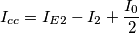 {{I}_{cc}}={{I}_{E2}}-{{I}_{2}}+\frac{{{I}_{0}}}{2} {{I}_{cc}}={{I}_{E2}}-{{I}_{2}}+\frac{{{I}_{0}}}{2}