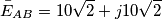 \bar{E}_{AB} = 10\sqrt{2}+j10\sqrt{2}