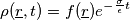 \rho(\underline{r},t)=f(\underline{r})e^{-\frac{\sigma}{\epsilon}t}