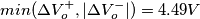 min(\Delta V_{o}^{+},|\Delta V_{o}^{-}|)=4.49V min(\Delta V_{o}^{+},|\Delta V_{o}^{-}|)=4.49V