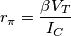 r_\pi=\frac{\beta V_T}{I_C}