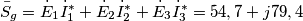 \bar{S}_g=\dot{E}_1\dot{I}_1^{*} + \dot{E}_2\dot{I}_2^{*} + \dot{E}_3\dot{I}_3^{*}= 54,7+j79,4 \bar{S}_g=\dot{E}_1\dot{I}_1^{*} + \dot{E}_2\dot{I}_2^{*} + \dot{E}_3\dot{I}_3^{*}= 54,7+j79,4