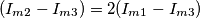 (I_ {m2} - I_ {m3}) = 2(I_ {m1} - I_ {m3})