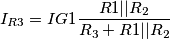 I_{R3}=IG1 \frac{R1 || R_2}{R_3+R1 || R_2}