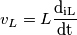 v_L= L\frac{\mathrm{d_i_L} }{\mathrm{ dt}}