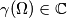 \gamma(\Omega) \in \mathbb{C} \gamma(\Omega) \in \mathbb{C}