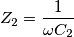 Z_{2} = \frac{1}{\omega C_2} Z_{2} = \frac{1}{\omega C_2}