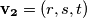 \mathbf{v_2} = (r,s,t)