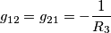 g_{12}=g_{21}=-\frac{1}{R_3} g_{12}=g_{21}=-\frac{1}{R_3}