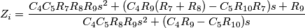 Z_i=\frac{C_4C_5R_7R_8R_9s^2+(C_4R_9(R_7+R_8)-C_5R_{10}R_7)s+R_9}{C_4C_5R_8R_9s^2+(C_4R_9-C_5R_{10})s}