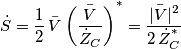 \dot   S= \frac{1}{2}\, \bar V \left( \frac{\bar V}{\dot Z_C} \right)^\text{*}=\frac {|\bar V|^2}{2\, \dot Z_C^\text{*}}