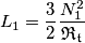 L_{1}=\frac{3}{2}\frac{N_{1}^{2}}{\mathfrak{R_{t}}}